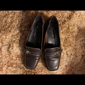 Etienne Aigner Brown Leather SlipOn Loafers SZ 9W